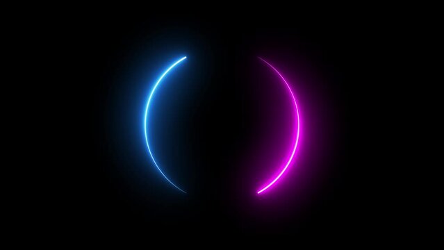 countdown 10 samoai 0 neon loading circle, animated rotating neon circle loading 4k