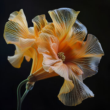 orange lily isolated on white