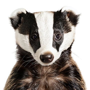 badger isolated on white background

