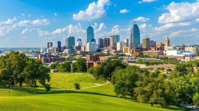 Panoramic view of Kansas City skyline