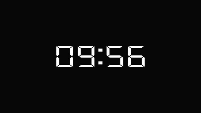 10 minutes countdown clock. digital clock timer