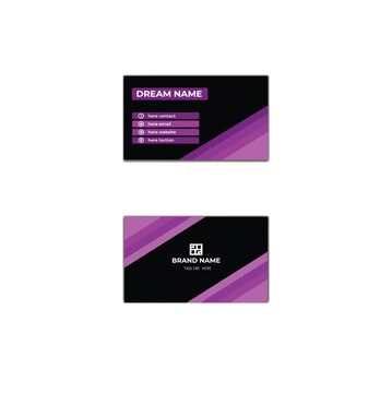 Morden and purple business card design