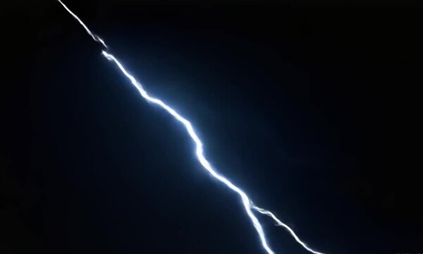 a lightning strike effect on a black background