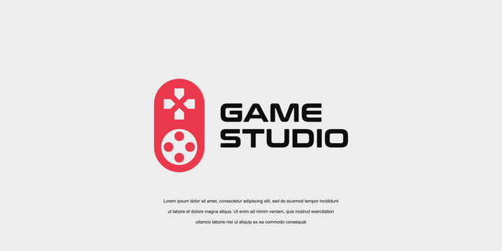 Vector game logo template. Joystick icon letter game logo