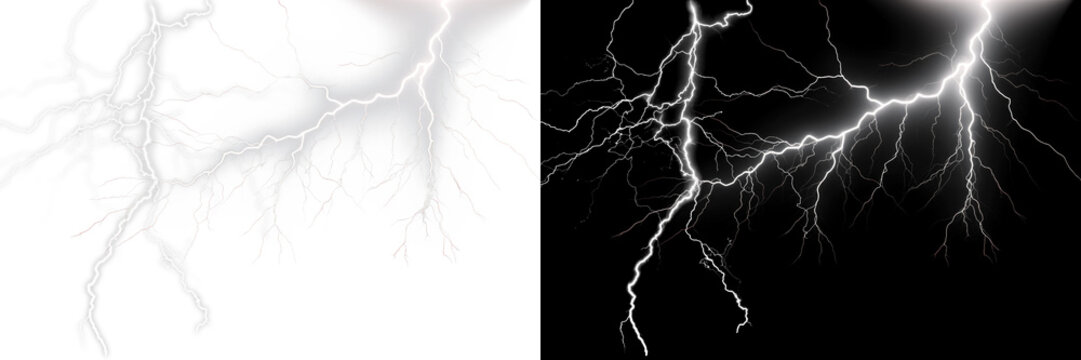 PNG Electric lightning bolts on backgrounds