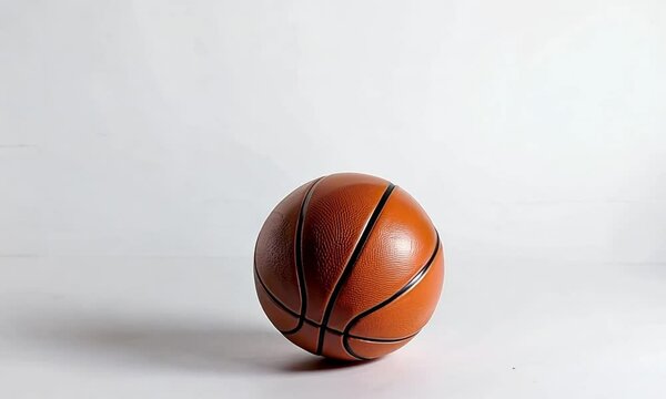 A basketball on a white surface.