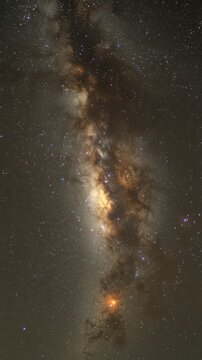 Milky Way Galaxy with Stars and Nebulae.