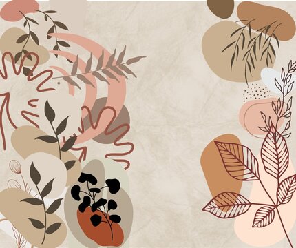 morden art designs with different shapes and leaf