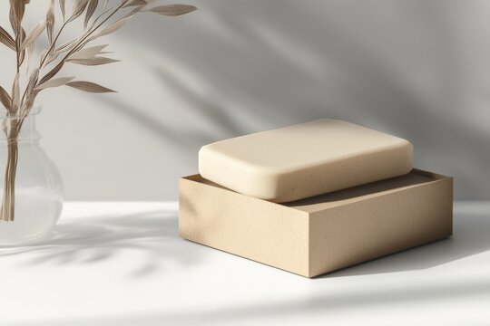 Soap Mockup - Clean Design in Isolated Cardboard Box Packaging