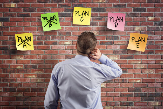 Plan A B C D and E alternative strategy planning and contingency solution