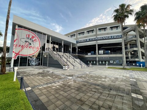 George M Steinbrenner field in Tampa Florida is the spring training and preseason home of the New York Yankees baseball team