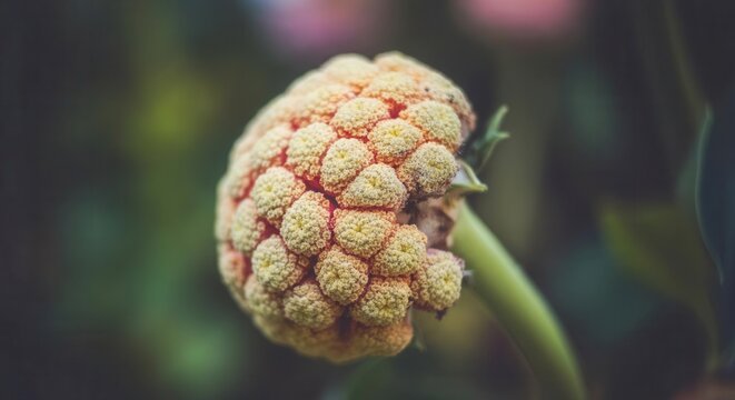 Close-up of colorful fractal patterns in romanescu cauliflower