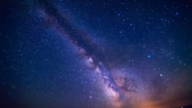 Spectacular View of the Milky Way Galaxy at Night