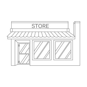 Vector illustration icon detailed Shop, Market, Store