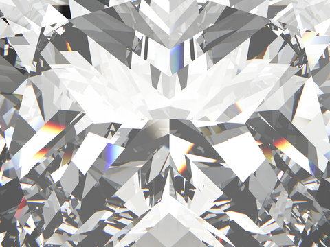 3D illustration crop diamond texture zoom