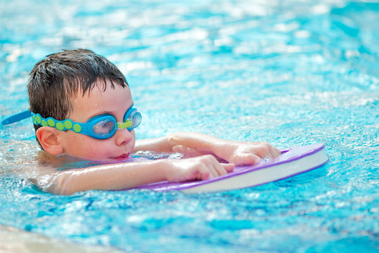 Boy Practice Swimming