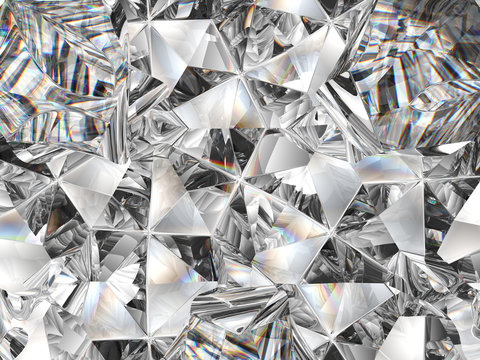 diamond texture closeup and kaleidoscope