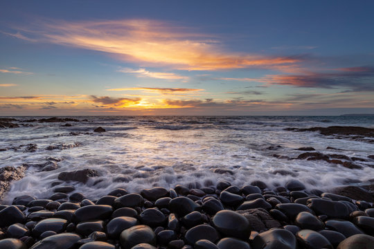 Seascape of Westward Ho! North  Devon. UK