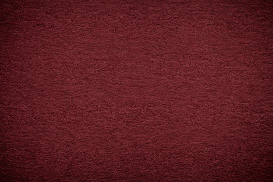 Texture of old dark red paper background, closeup. Structure of dense maroon  cardboard Stock Photo | Adobe Stock