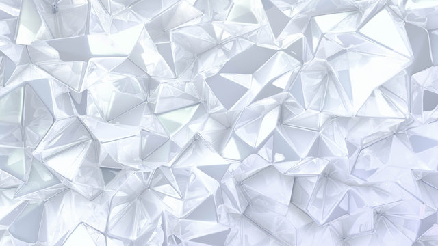 Crystal triangle background. 3d illustration, 3d rendering.