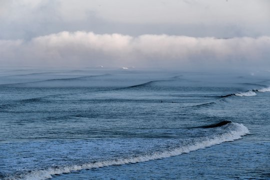 Sea mist rolling in on the beach at Westward Ho!
