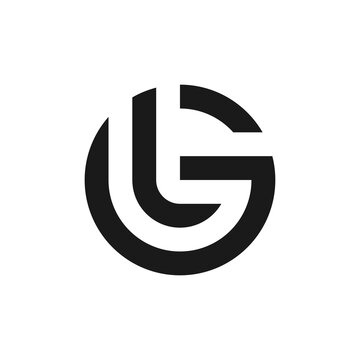 letter GL or LG logo template