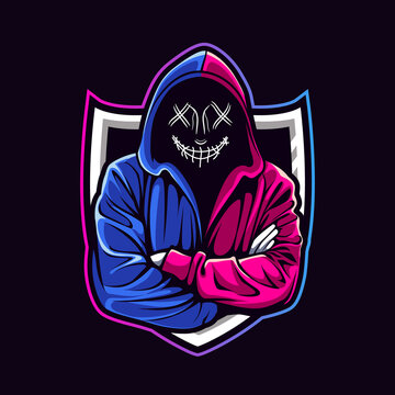 hacker mascot for sports and esports logo