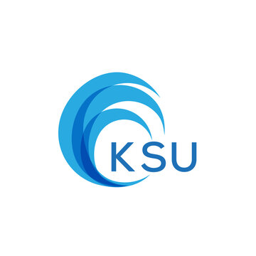 KSU letter logo. KSU blue image on white background. KSU Monogram logo design for entrepreneur and business. KSU best icon.
