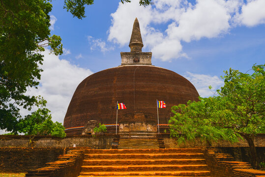 Abhayagiri dagaba stupa in Anuradhapura, Sri Lanka