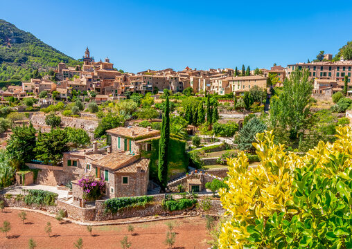 Valldemossa village panorama, Mallorca island, Spain