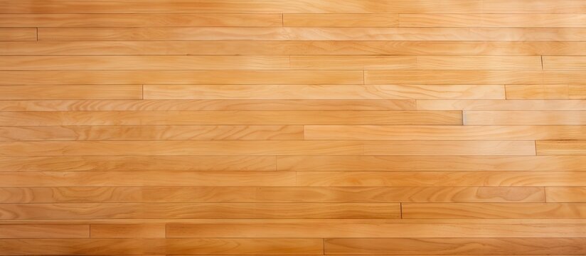 Maple basketball court floor seen from a top perspective