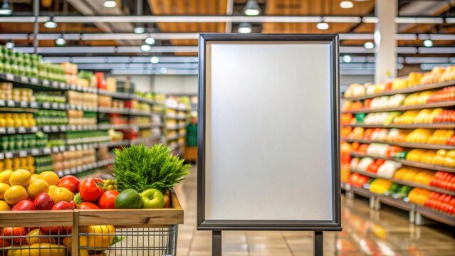 Advertising mockup for advertisement at the supermarket