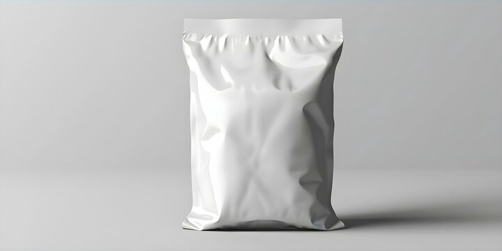 Mockup of a Plastic Bag for Chips Packet Presentation. Concept Product Presentation, Food Packaging Design, Branding Mockup