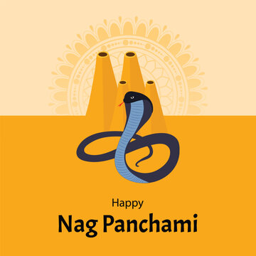 Happy Nag Panchami Indian Festival Celebration 