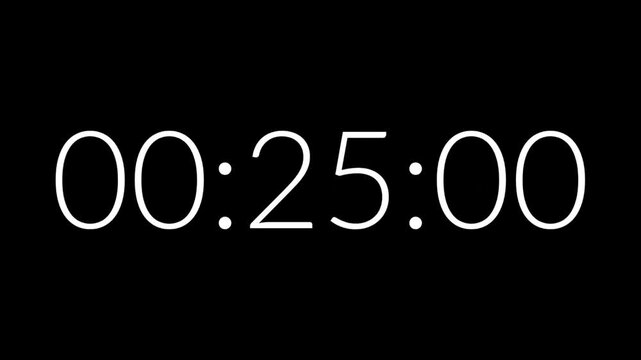 30 seconds countdown timer on black background Perfect for countdowns, deadline reminders, time management concepts, and scheduling