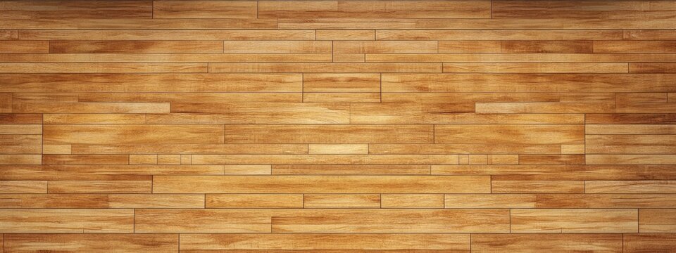 3D rendering of a hardwood maple basketball court floor viewed from above