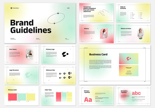 Gradient Brand Style Guidelines Presentation Layout