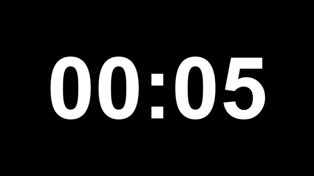 10 seconds countdown timer from 10-0 4k resolution with alpha channel