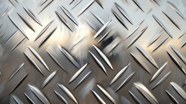 Glossy metallic diamond plate texture background