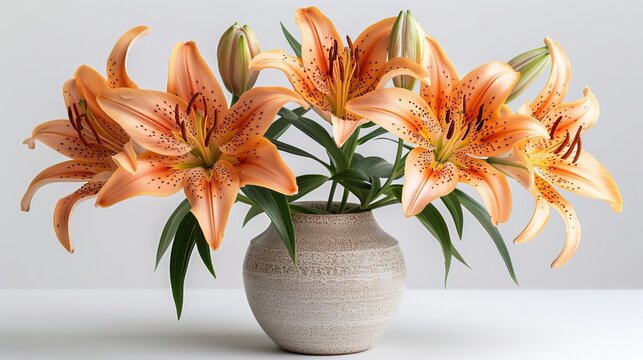 Stunning Orange Lily Bouquet in a Vase - A Floral Masterpiece