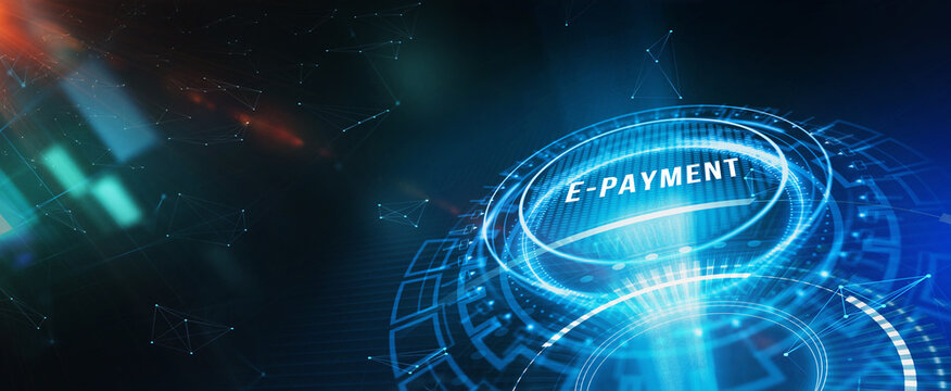 E-payment electronic concept. Business, Technology, Internet and network concept. 3d illustration