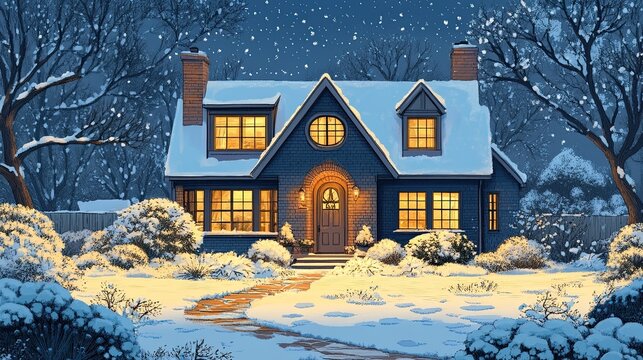 House Clipart: Cozy house clipart images featuring various homes, from cottages to modern houses, ideal for real estate, home design, or lifestyle content. 