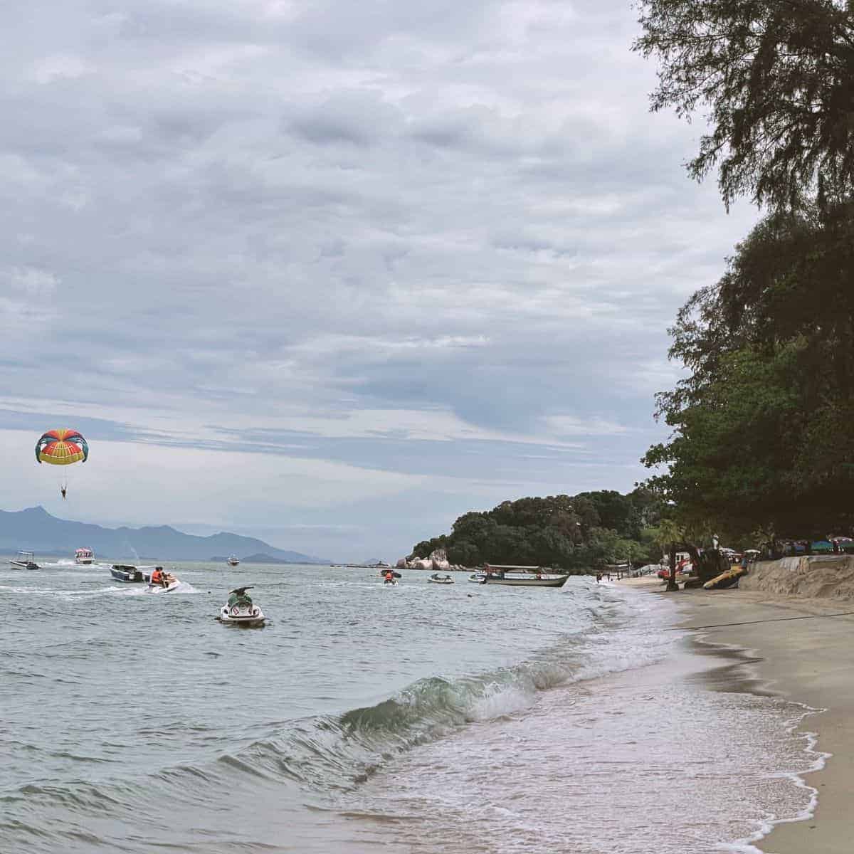 Best Penang beaches Batu Feringghi many water activities