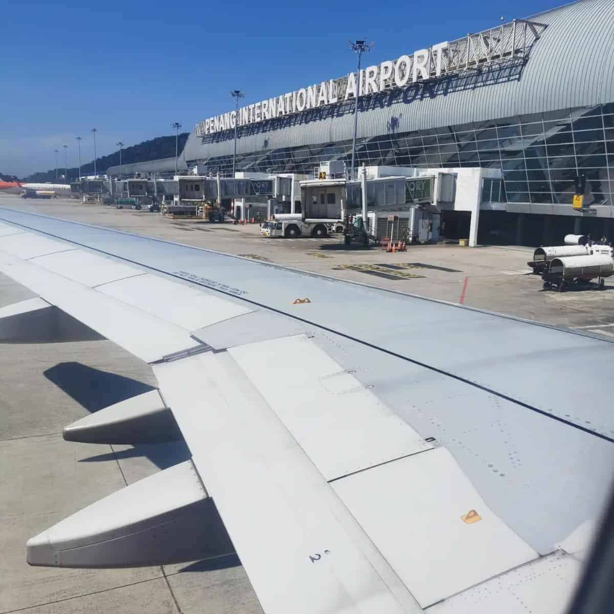 International Airport view from a newly landed plane