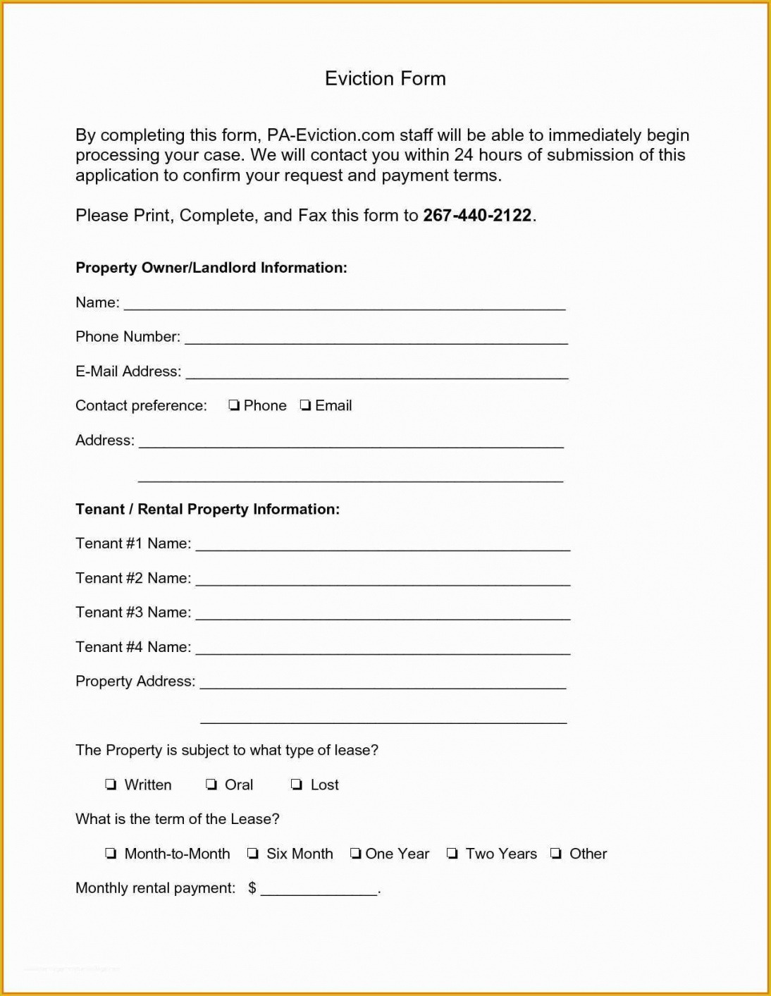 Section 21 Notice Template  Sample