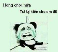 Hong chơi nữa, trả lại tiền cho em đi, gấu khóc lóc không chơi nữa