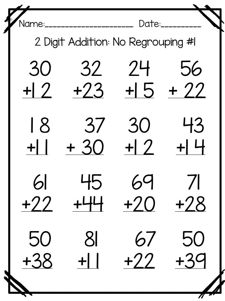 Double Digit Addition And Subtraction With Regrouping