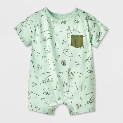 Baby Boys' Pocket Short Sleeve Romper - Cat & Jack™