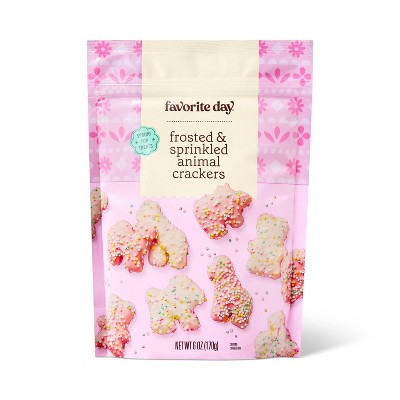 Spring Easter Animal Crackers Covered in White and Pink Chocolate - 6oz - Favorite Day™