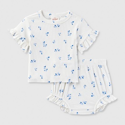 Baby Girls' Ribbed Top & Bottom Set - Cat & Jack™